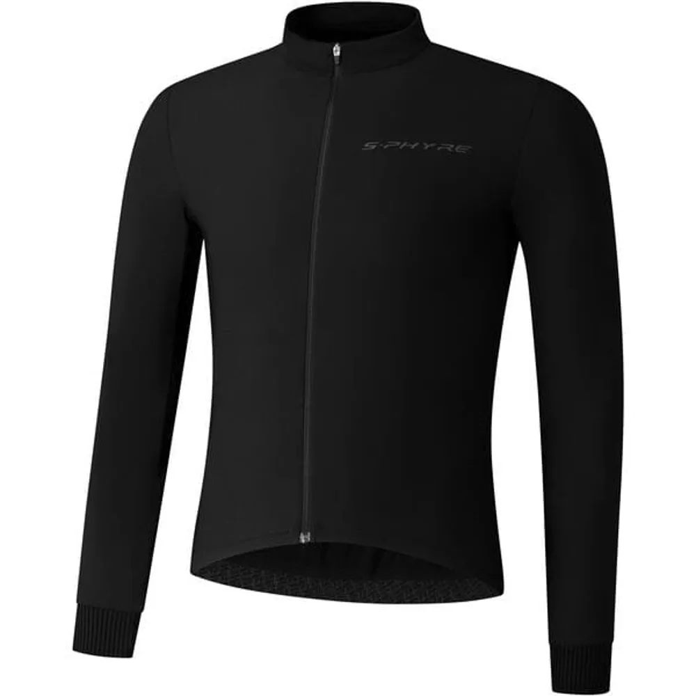 uPRISE Bikes Shimano S-Phyre Thermal Long Sleeve Men's Jersey - Black - Medium | Price match, 365 day return s, 18-Month Warranty, Finance Available & Free UK Delivery