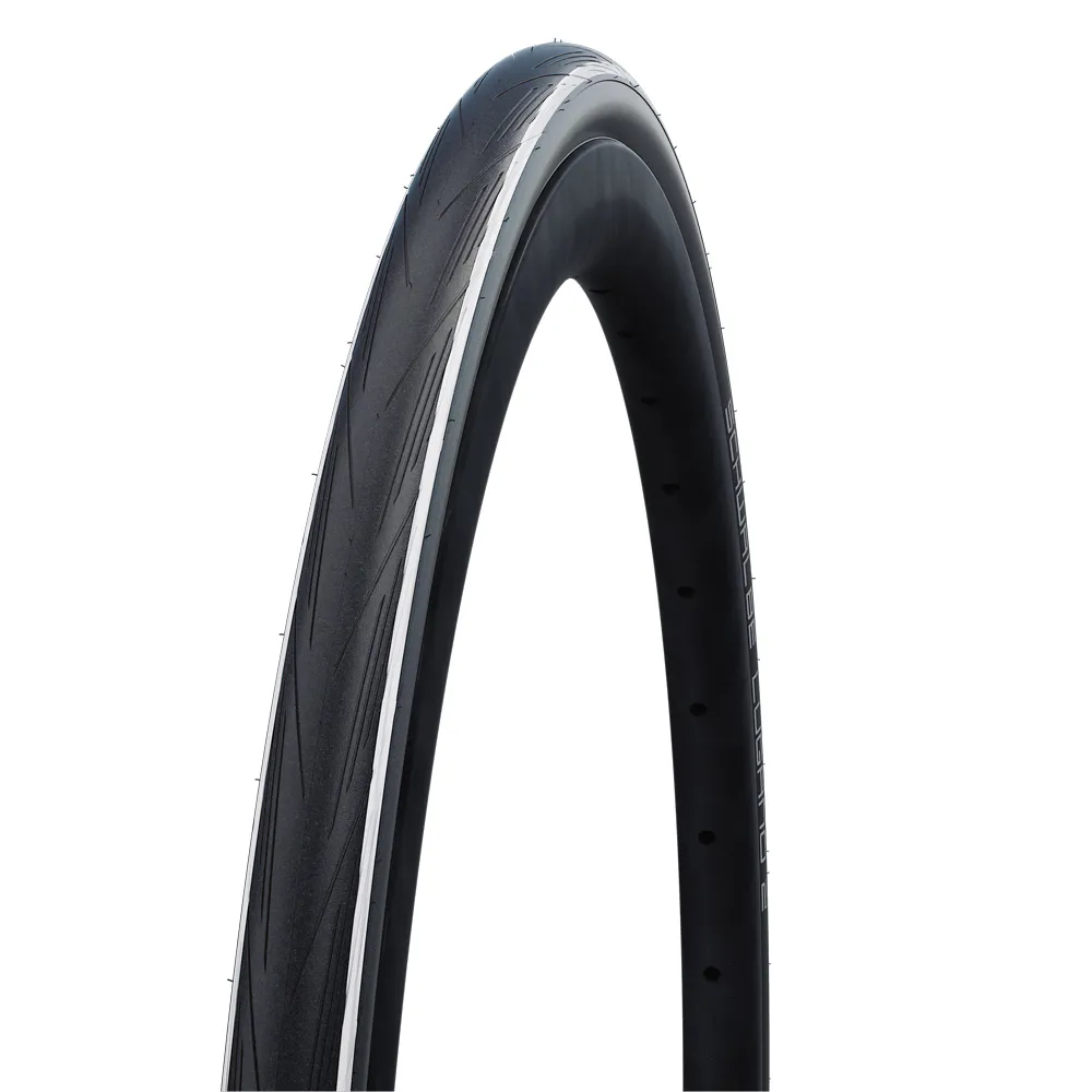 uPRISE Bikes Schwalbe Lugano II K-Guard 700 x 25c Road Bike Tyre - Black/White | Price match, 365 day return s, 18-Month Warranty, Finance Available & Free UK Delivery