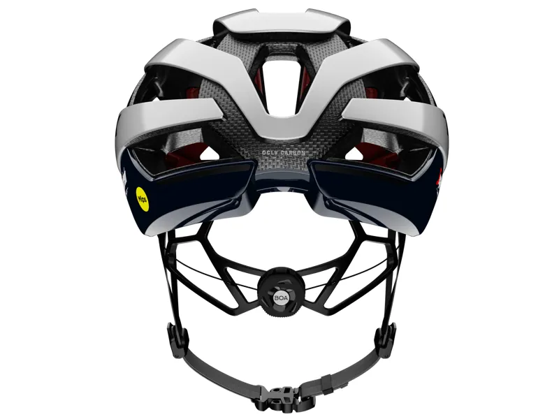 Trek Velocis Mips Road Bike Helmet - Crystal White/Nautical Navy-2