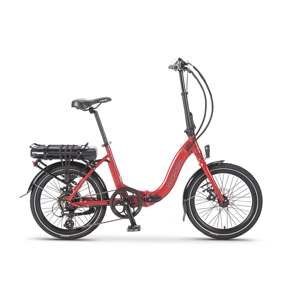 uPRISE Bikes Wisper 806 20w 375wh 2024 Folding Electric Bike - Red | Price match, 365 day return s, 18-Month Warranty, Finance Available & Free UK Delivery