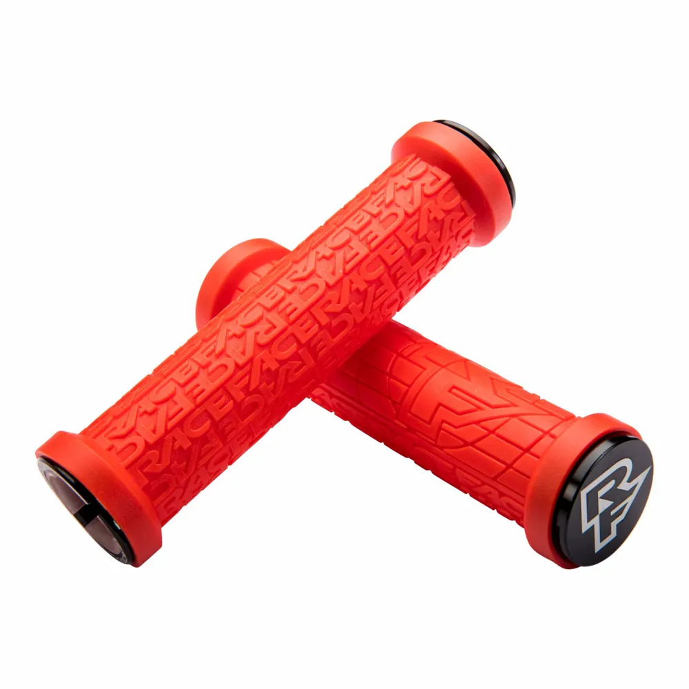 uPRISE Bikes Race Face Grippler Lock-On MTB Grips - Red | Price match, 365 day return s, 18-Month Warranty, Finance Available & Free UK Delivery