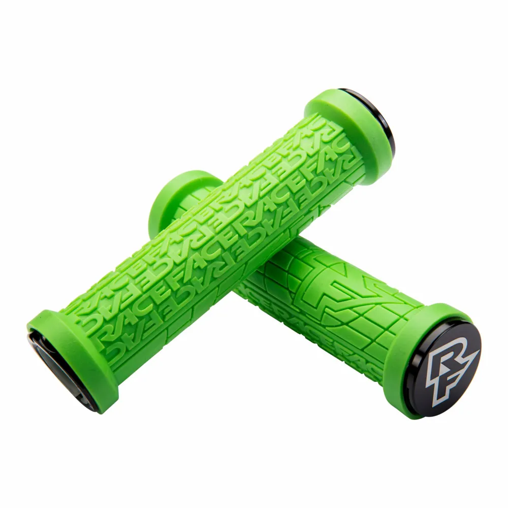 uPRISE Bikes Race Face Grippler Lock-On MTB Grips - Green | Price match, 365 day return s, 18-Month Warranty, Finance Available & Free UK Delivery