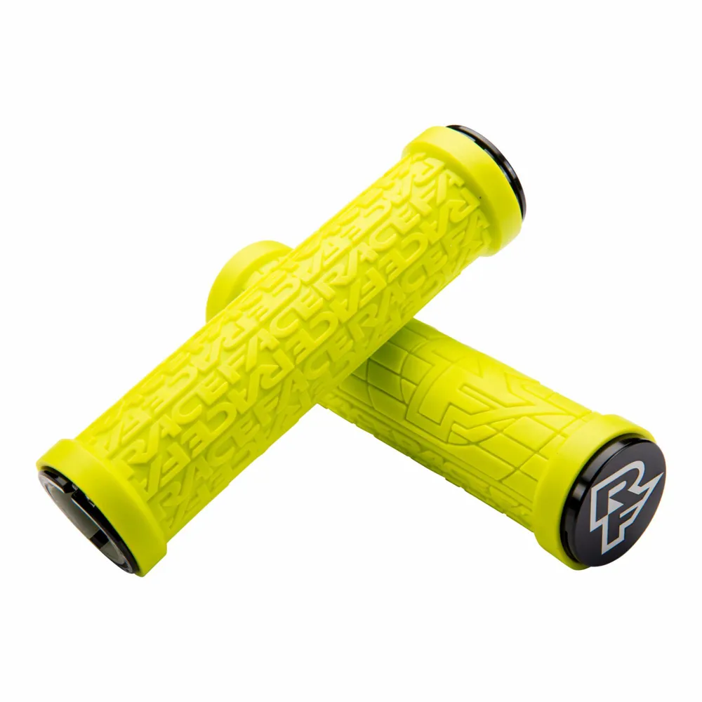 uPRISE Bikes Race Face Grippler Lock-On MTB Grips - Yellow | Price match, 365 day return s, 18-Month Warranty, Finance Available & Free UK Delivery