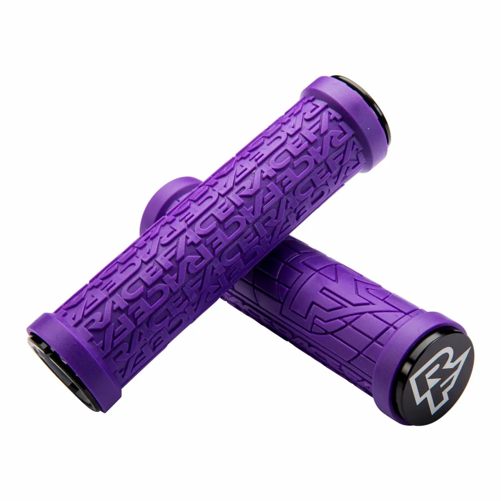 uPRISE Bikes Race Face Grippler Lock-On MTB Grips - Purple | Price match, 365 day return s, 18-Month Warranty, Finance Available & Free UK Delivery
