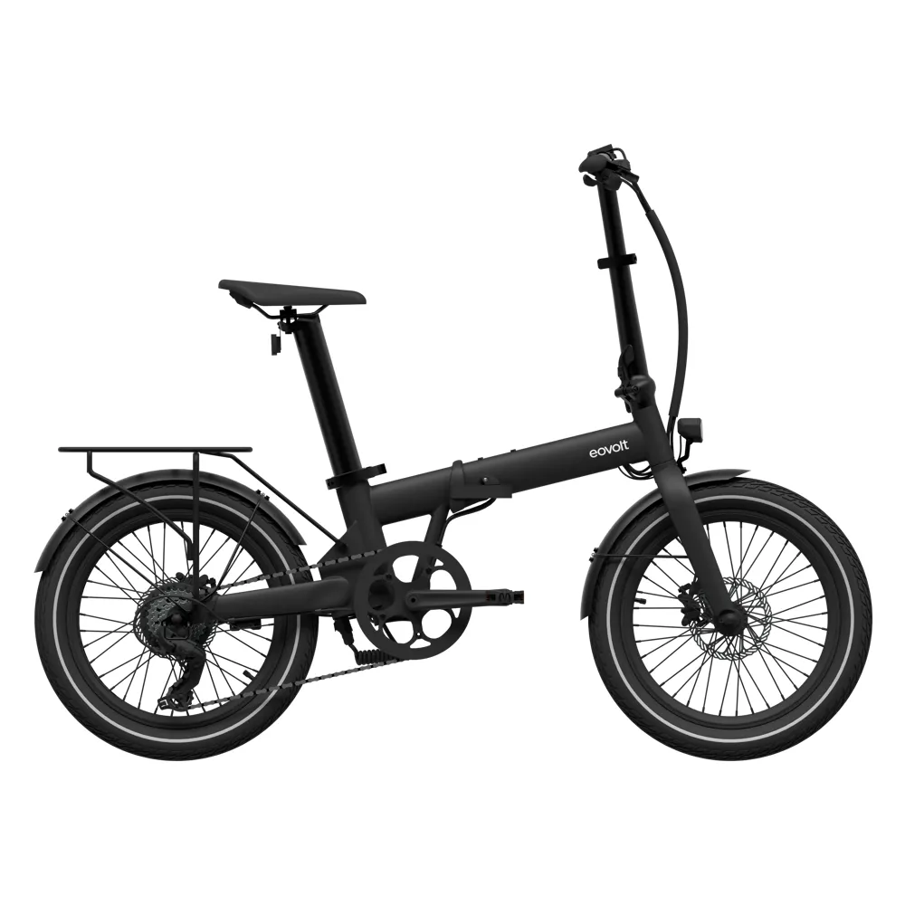 uPRISE Bikes Eovolt Afternoon 20w Origins Folding Electric Bike - Onyx Black | Price match, 365 day return s, 18-Month Warranty, Finance Available & Free UK Delivery