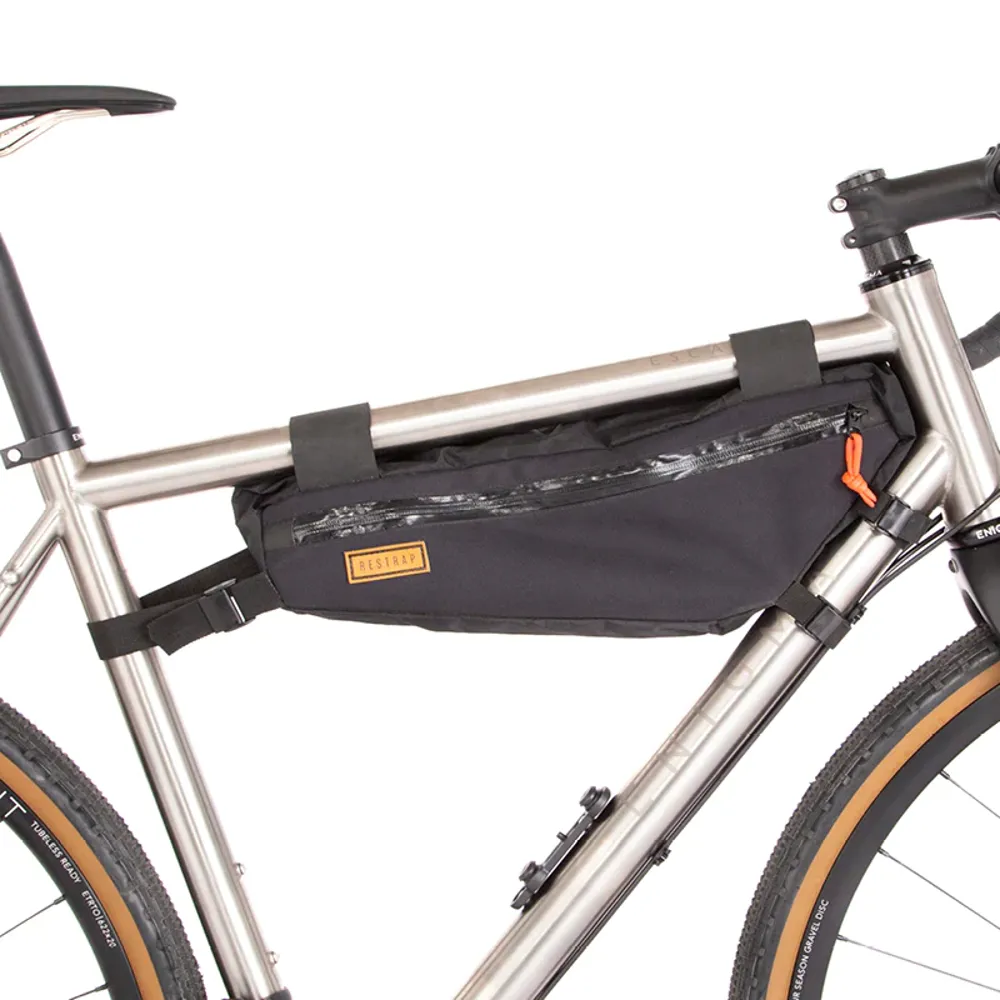 uPRISE Bikes Restrap Medium Frame Bag - 3.5L - Black | Price match, 365 day return s, 18-Month Warranty, Finance Available & Free UK Delivery
