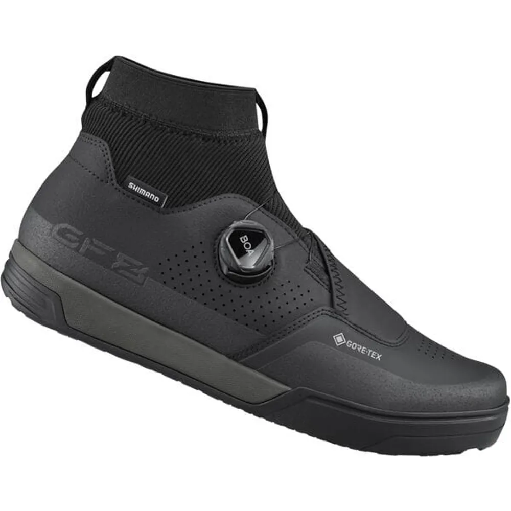 uPRISE Bikes Shimano GF8 Gore-Tex Flat MTB Shoes - Black | Price match, 365 day return s, 18-Month Warranty, Finance Available & Free UK Delivery