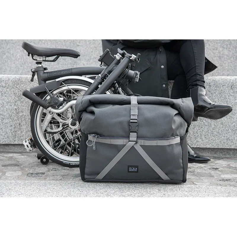 Brompton Borough Roll Top Bag - Large - Grey-2