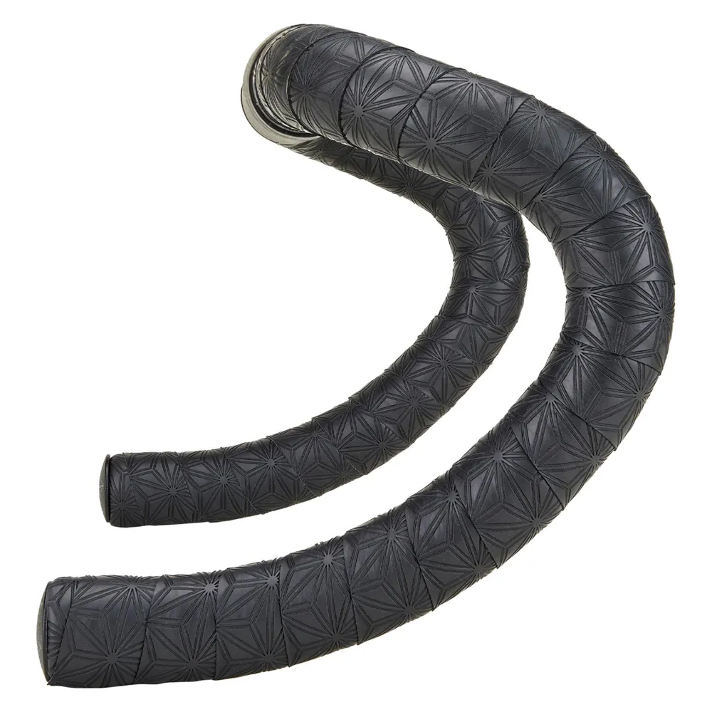 uPRISE Bikes Supacaz Super Sticky Kush Gravel Bar Tape - Black + Ano Black Plugs | Price match, 365 day return s, 18-Month Warranty, Finance Available & Free UK Delivery