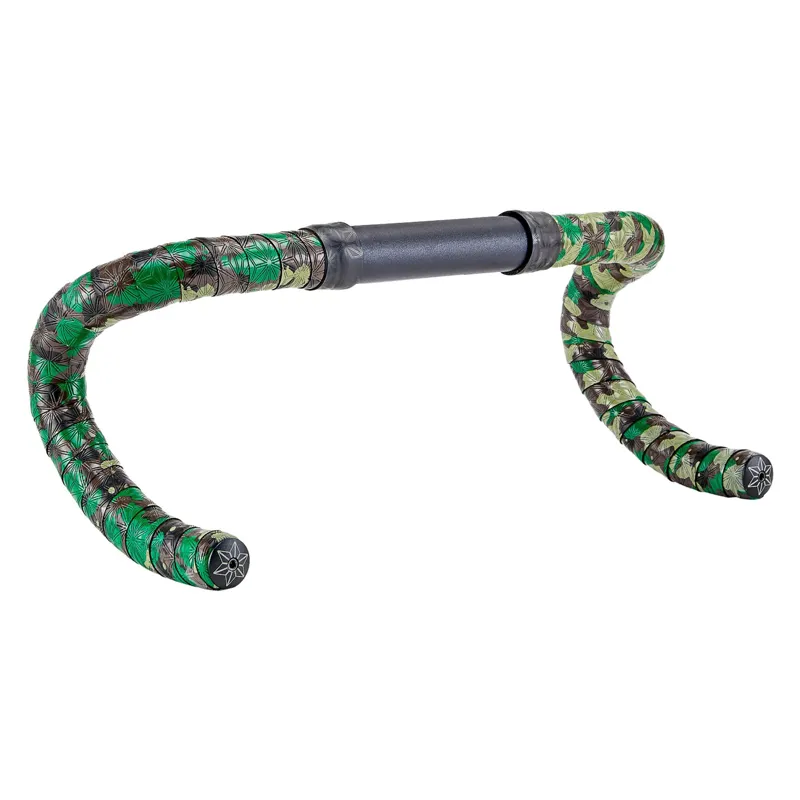 Supacaz Super Sticky Kush Gravel Bar Tape - Camo + Ano Black Plugs-1