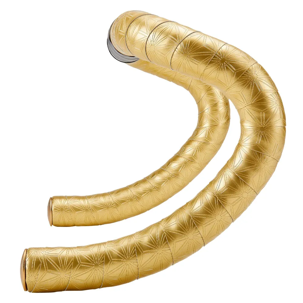 uPRISE Bikes Supacaz Bling Bar Tape - Gold + Ano Gold Plugs | Price match, 365 day return s, 18-Month Warranty, Finance Available & Free UK Delivery