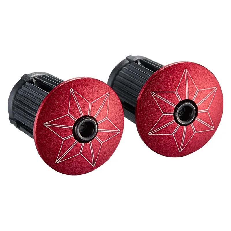 Supacaz Super Sticky Kush Classic Bar Tape - Red + Ano Red Plugs-2