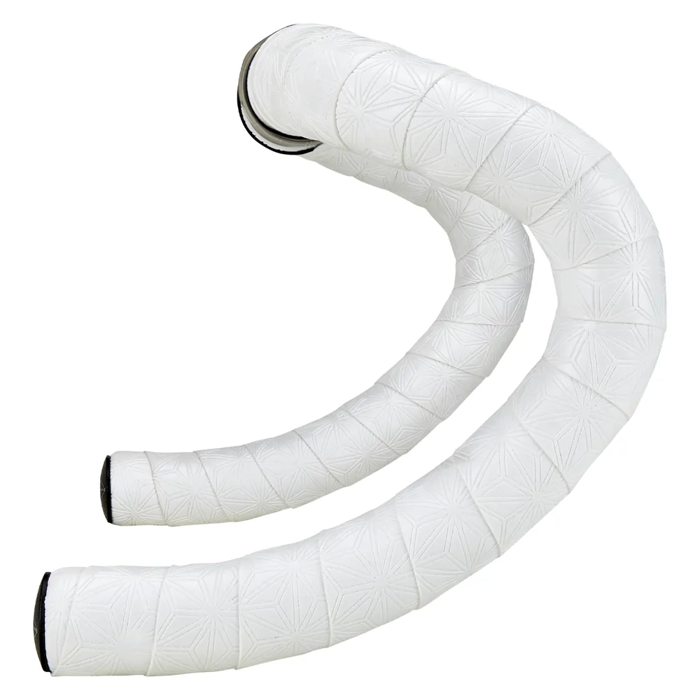 uPRISE Bikes Supacaz Super Sticky Kush Classic Bar Tape - White + Ano Black Plugs | Price match, 365 day return s, 18-Month Warranty, Finance Available & Free UK Delivery