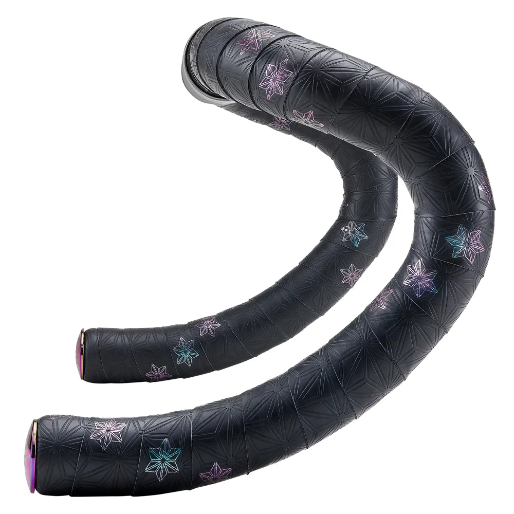 uPRISE Bikes Supacaz Super Sticky Kush Galaxy Bar Tape - Oil Slick/Oil Slick Plugs | Price match, 365 day return s, 18-Month Warranty, Finance Available & Free UK Delivery
