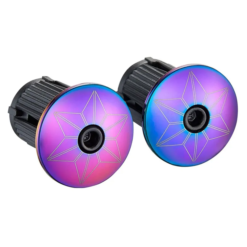 Supacaz Super Sticky Kush Galaxy Bar Tape - Oil Slick/Oil Slick Plugs-2