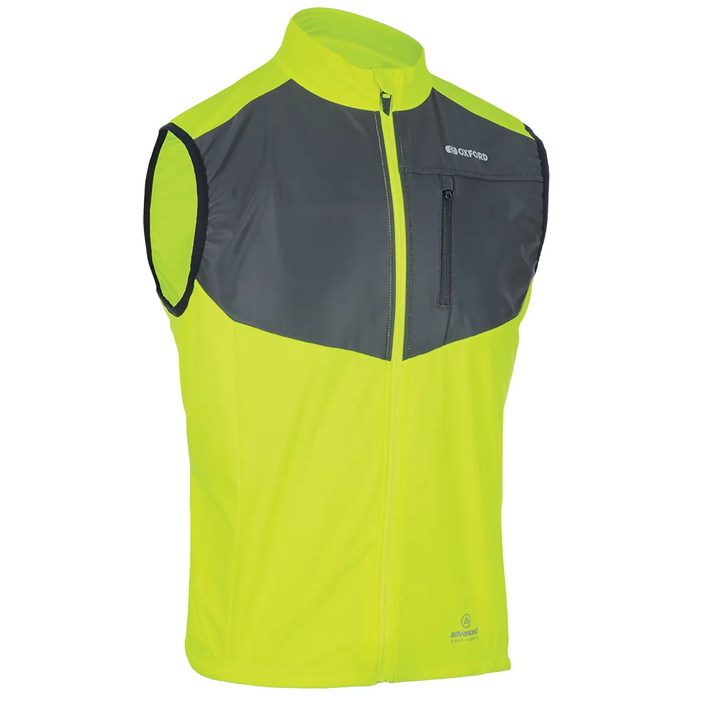 uPRISE Bikes Oxford Venture Men's Windproof Gilet - Fluo Yellow | Price match, 365 day return s, 18-Month Warranty, Finance Available & Free UK Delivery