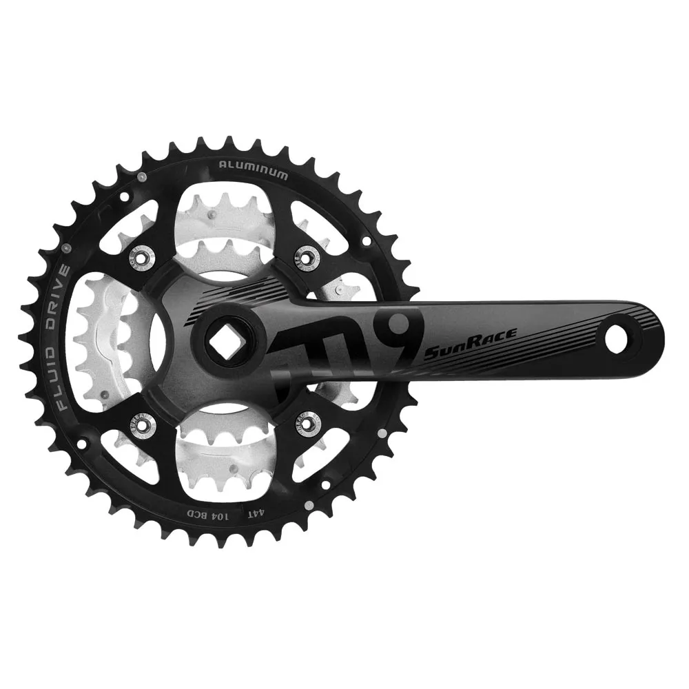 uPRISE Bikes Sunrace M914 MTB Triple  Chainset -  Black 175mm | Price match, 365 day return s, 18-Month Warranty, Finance Available & Free UK Delivery
