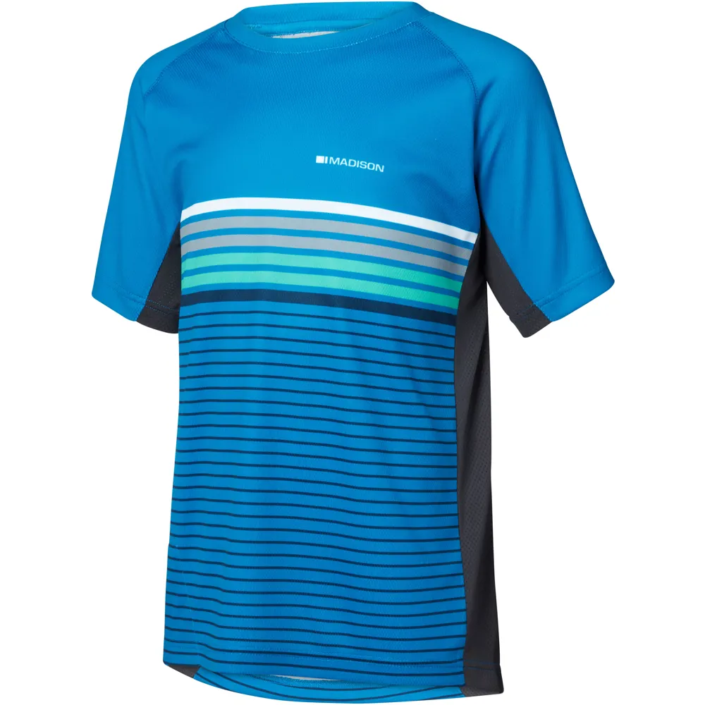 uPRISE Bikes Madison Zen Youth Short Sleeve Jersey - Blue | Price match, 365 day return s, 18-Month Warranty, Finance Available & Free UK Delivery