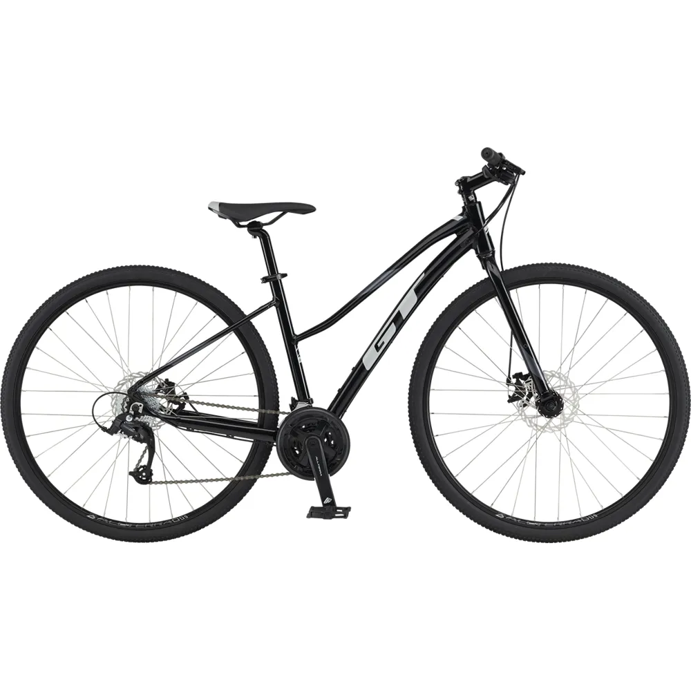 uPRISE Bikes GT Transeo Sport Step-Thru Women's Hybrid Bike - Black | Price match, 365 day return s, 18-Month Warranty, Finance Available & Free UK Delivery
