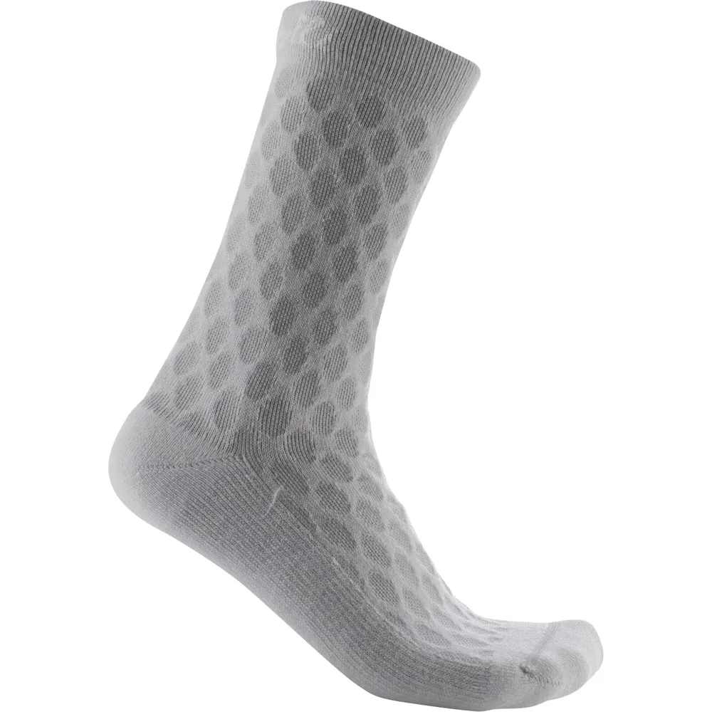 uPRISE Bikes Castelli Sfida 13 Women's Socks - Silver Grey/White | Price match, 365 day return s, 18-Month Warranty, Finance Available & Free UK Delivery