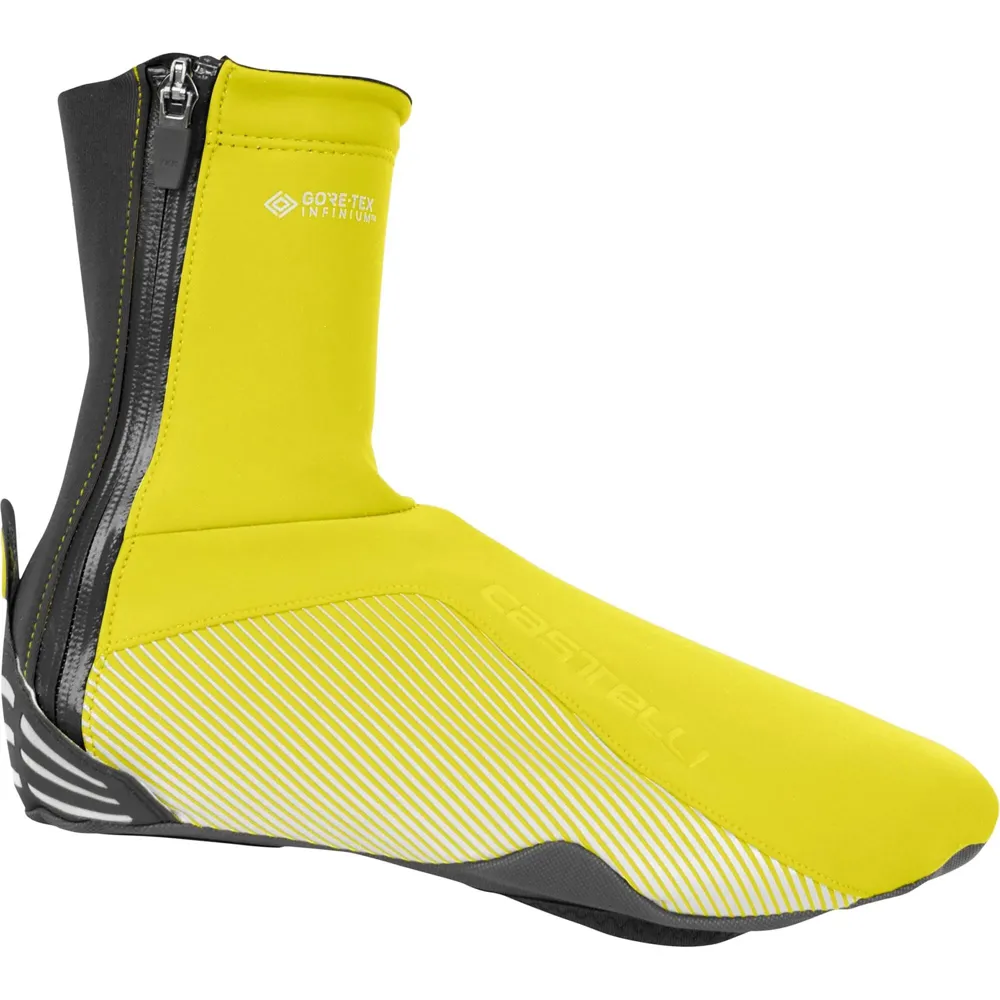 uPRISE Bikes Castelli Dinamica Women's Windproof Shoe Covers - Brilliant Yellow | Price match, 365 day return s, 18-Month Warranty, Finance Available & Free UK Delivery