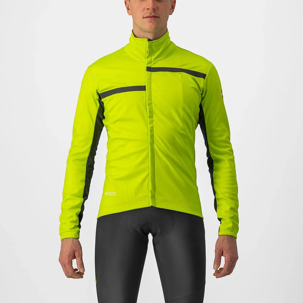 uPRISE Bikes Castelli Transition 2 Men's Jacket - Electric Lime/Dark Grey | Price match, 365 day return s, 18-Month Warranty, Finance Available & Free UK Delivery