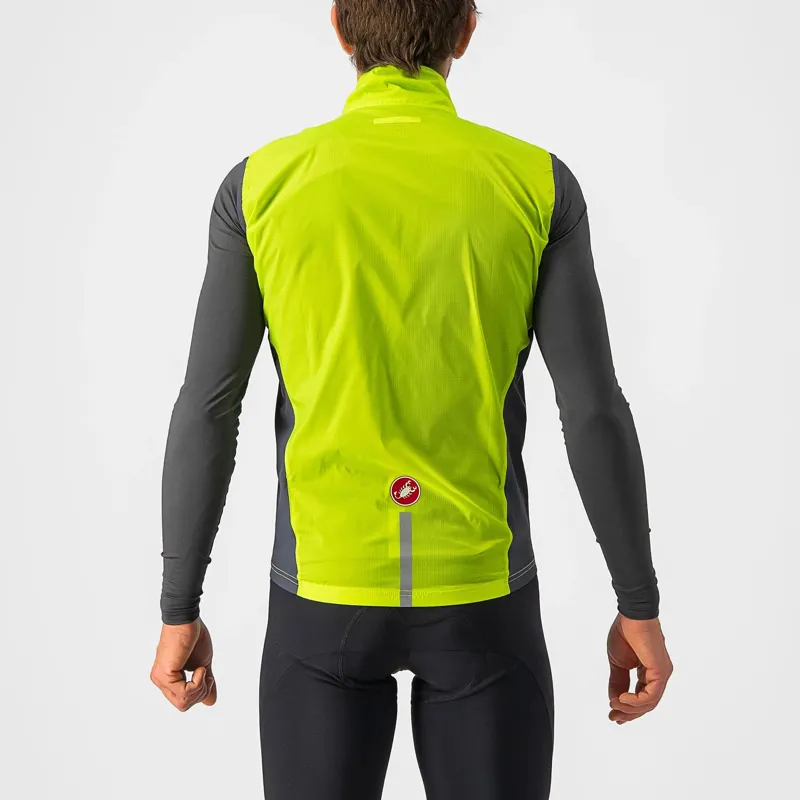 Castelli Squadra Stretch Men's Vest - Electric Lime/Dark Grey-1