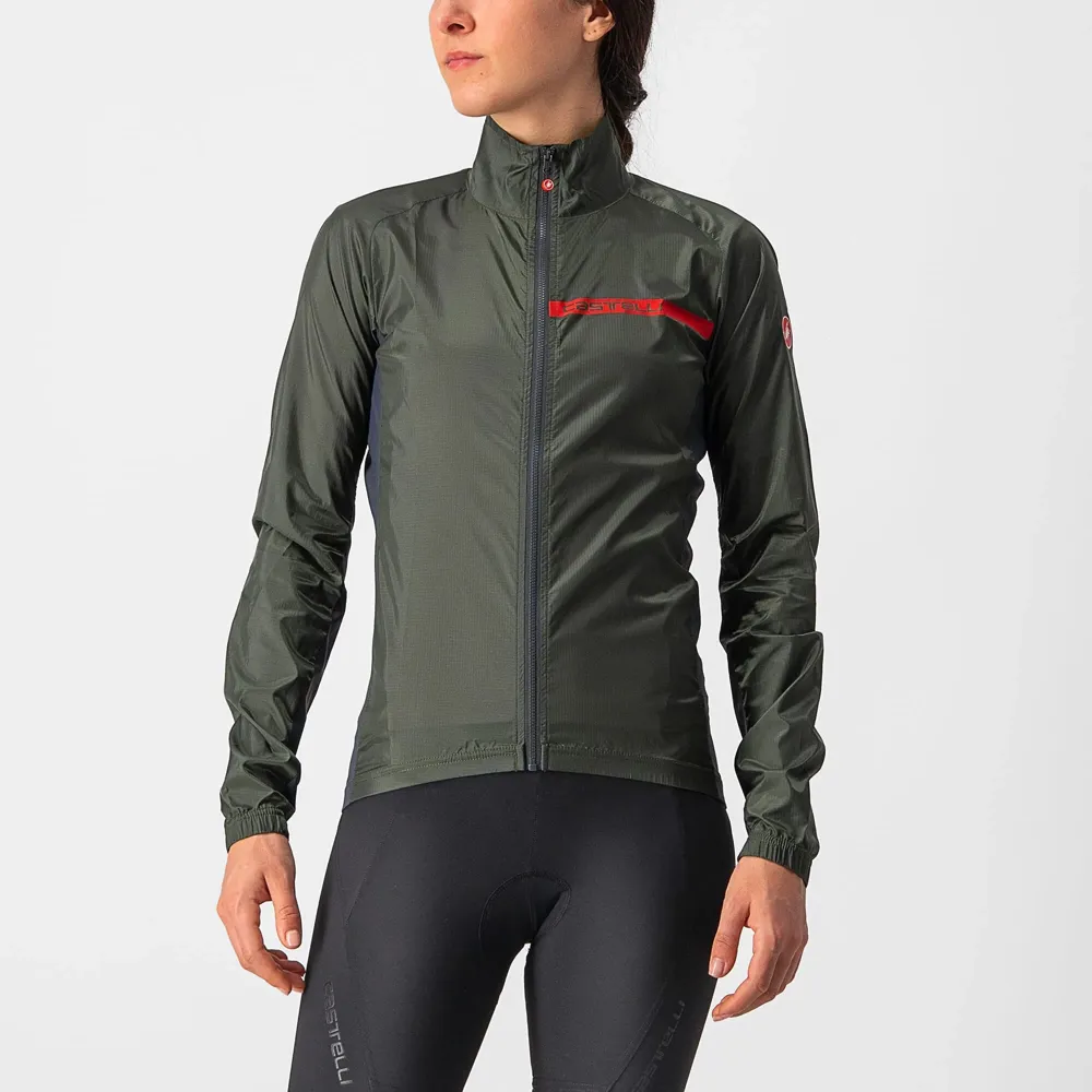uPRISE Bikes Castelli Squadra Stretch Women's Jacket - Military Green/Grey | Price match, 365 day return s, 18-Month Warranty, Finance Available & Free UK Delivery