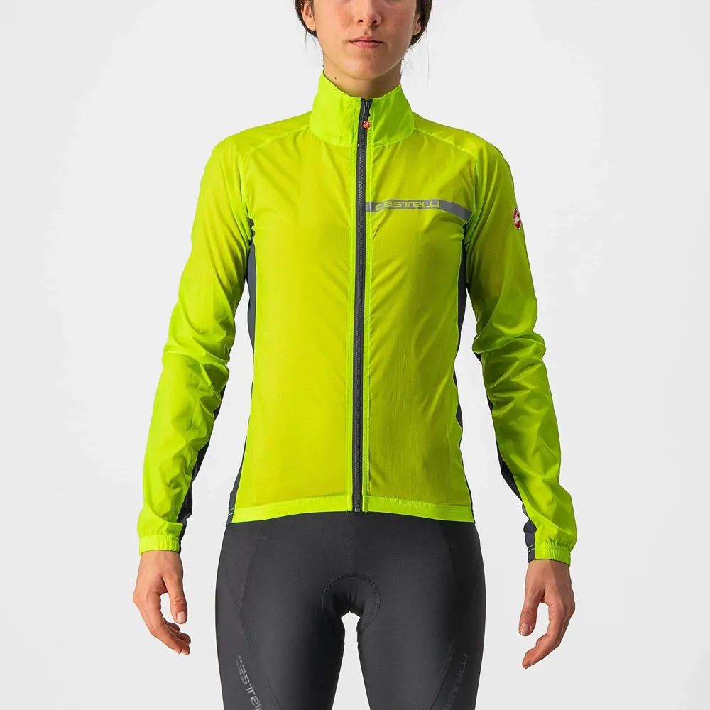 uPRISE Bikes Castelli Squadra Stretch Women's Jacket - Electric Lime/Grey | Price match, 365 day return s, 18-Month Warranty, Finance Available & Free UK Delivery