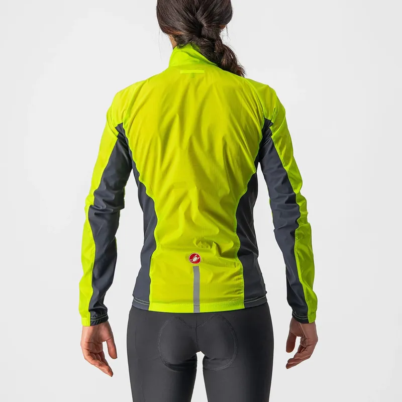 Castelli Squadra Stretch Women's Jacket - Electric Lime/Grey-1