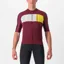 Castelli Prologo 7 Men's Short Sleeve Jersey - Bordeaux/Ivory/Passion Fruit