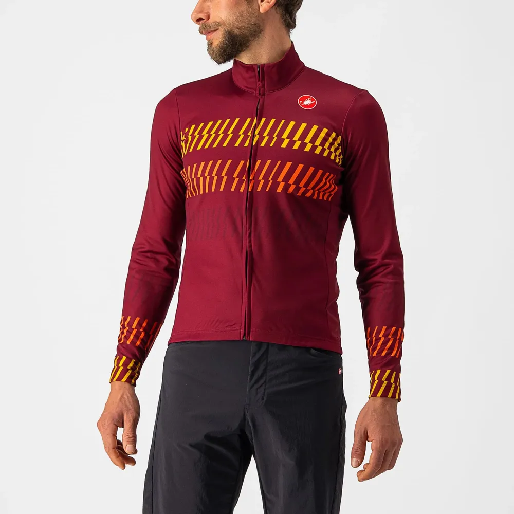 uPRISE Bikes Castelli Unlimited Thermal Men's Long Sleeve Jersey - Bordeaux | Price match, 365 day return s, 18-Month Warranty, Finance Available & Free UK Delivery