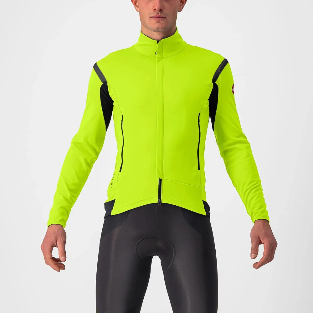 uPRISE Bikes Castelli Perfetto RoS 2 Waterproof Men's Jacket - Electric Lime/Dark Grey | Price match, 365 day return s, 18-Month Warranty, Finance Available & Free UK Delivery