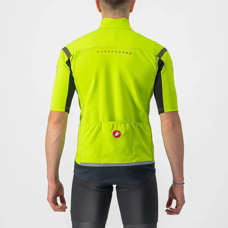 Castelli Gabba RoS 2 Men's Short Sleeve Jersey - Electric Lime/Grey-1