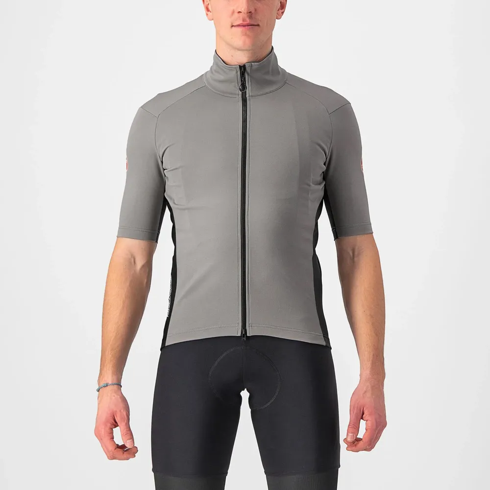 uPRISE Bikes Castelli Perfetto RoS 2 Wind Men's Short Sleeve Jersey - Nickel Grey | Price match, 365 day return s, 18-Month Warranty, Finance Available & Free UK Delivery