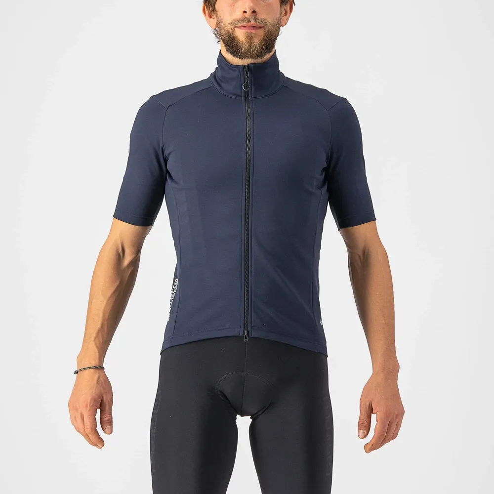 uPRISE Bikes Castelli Perfetto RoS 2 Wind Men's Short Sleeve Jersey - Savile Blue | Price match, 365 day return s, 18-Month Warranty, Finance Available & Free UK Delivery