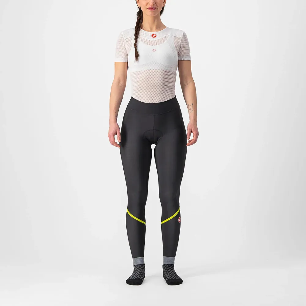 uPRISE Bikes Castelli Velocissima Thermal Women's Tights - Black/Electric Lime | Price match, 365 day return s, 18-Month Warranty, Finance Available & Free UK Delivery