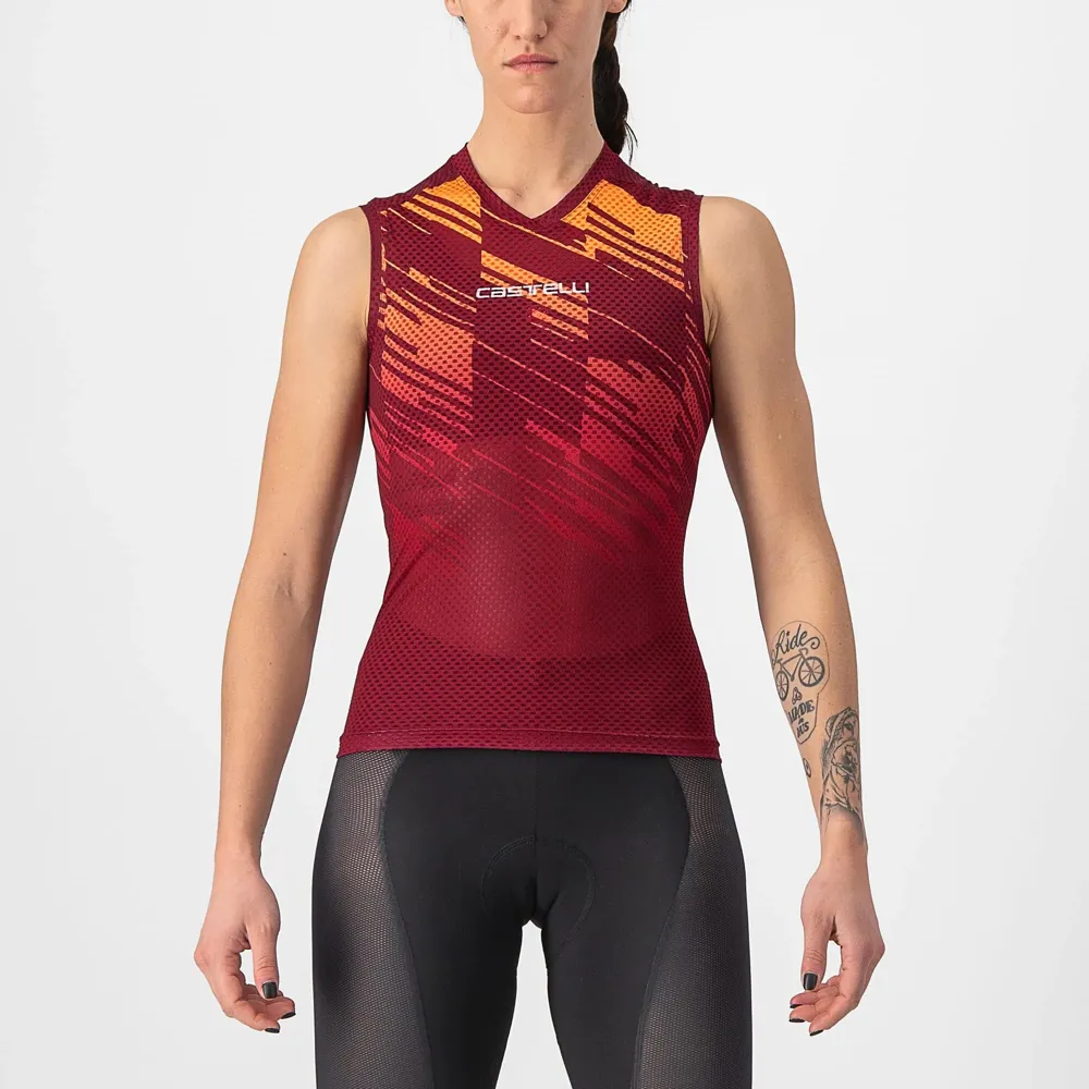 uPRISE Bikes Castelli Insider Women's Sleeveless Jersey - Bordeaux | Price match, 365 day return s, 18-Month Warranty, Finance Available & Free UK Delivery