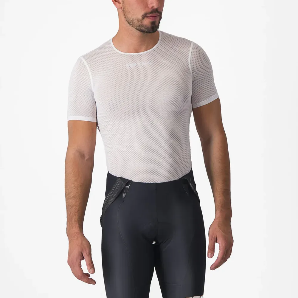 uPRISE Bikes Castelli Pro Mesh 2.0 Men's Short Sleeve Base Layer - White | Price match, 365 day return s, 18-Month Warranty, Finance Available & Free UK Delivery