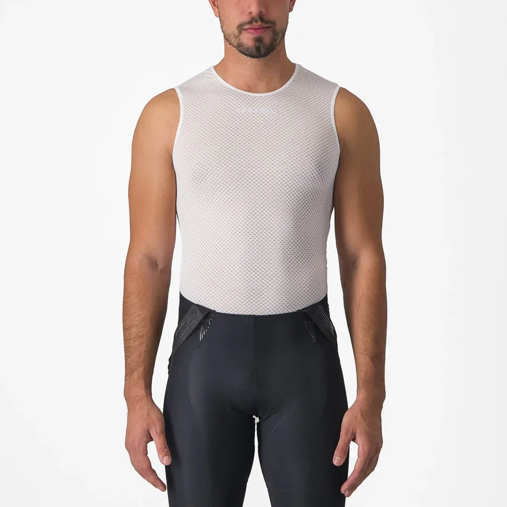 uPRISE Bikes Castelli Pro Mesh 2.0 Sleeveless Men's Base Layer - White | Price match, 365 day return s, 18-Month Warranty, Finance Available & Free UK Delivery