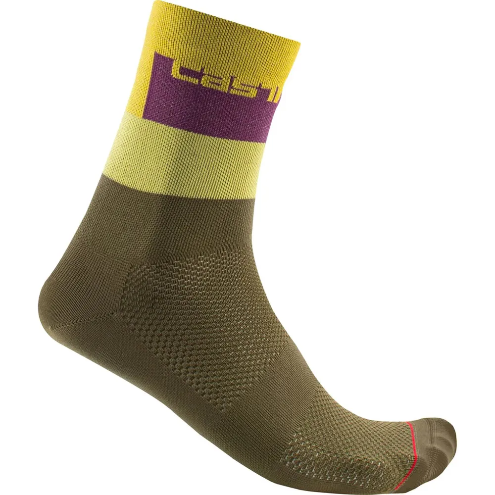 uPRISE Bikes Castelli Blocco 15 Men's Socks - Defender Green | Price match, 365 day return s, 18-Month Warranty, Finance Available & Free UK Delivery