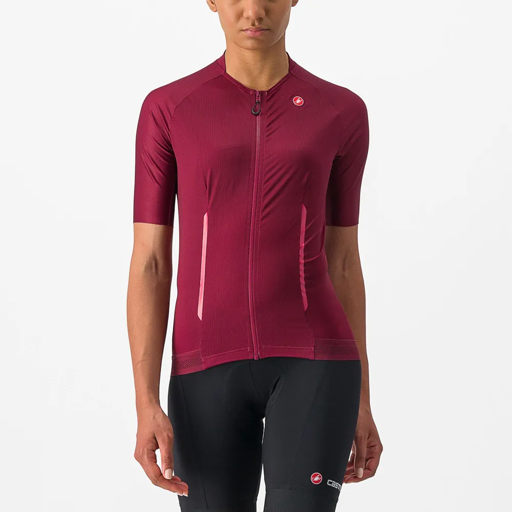 uPRISE Bikes Castelli Endurance Women's Short Sleeve Jersey - Bordeaux - Large | Price match, 365 day return s, 18-Month Warranty, Finance Available & Free UK Delivery