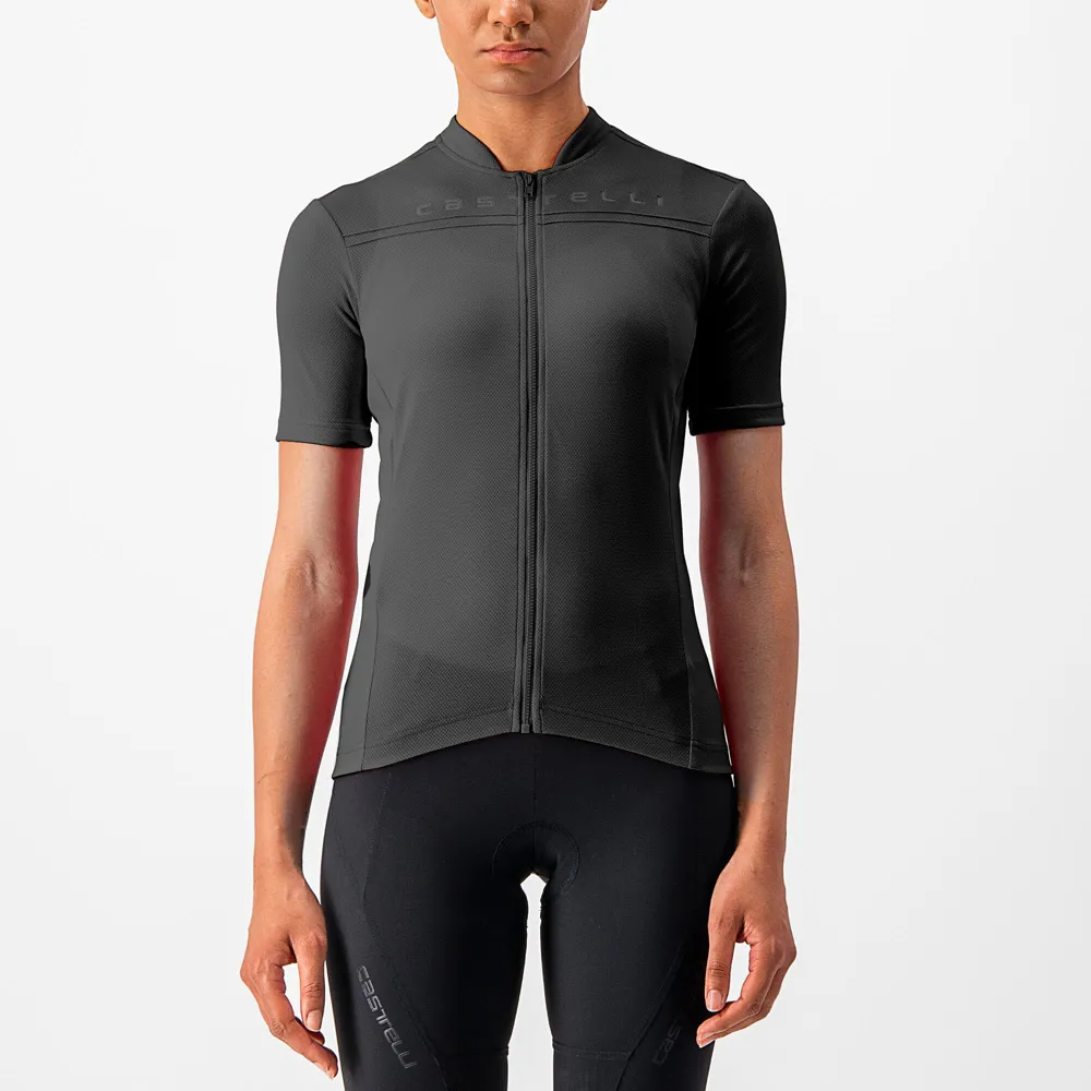 uPRISE Bikes Castelli Anima 4 Women's Short Sleeve Jersey - Light Black | Price match, 365 day return s, 18-Month Warranty, Finance Available & Free UK Delivery