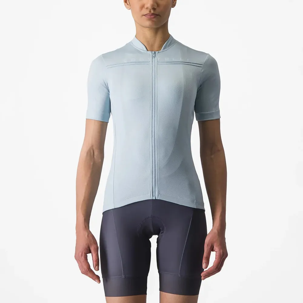uPRISE Bikes Castelli Anima 4 Women's Short Sleeve Jersey - Winter Sky | Price match, 365 day return s, 18-Month Warranty, Finance Available & Free UK Delivery