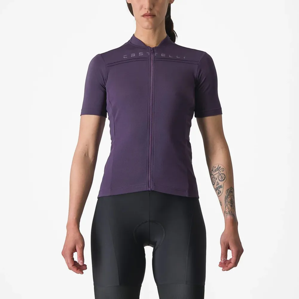 uPRISE Bikes Castelli Anima 4 Women's Short Sleeve Jersey - Night Shade | Price match, 365 day return s, 18-Month Warranty, Finance Available & Free UK Delivery