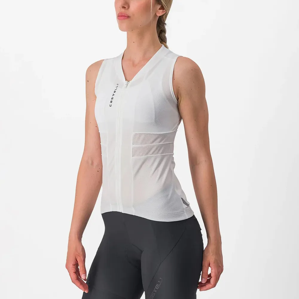 uPRISE Bikes Castelli Anima 4 Sleeveless Women's Jersey - Ivory/Light Black | Price match, 365 day return s, 18-Month Warranty, Finance Available & Free UK Delivery