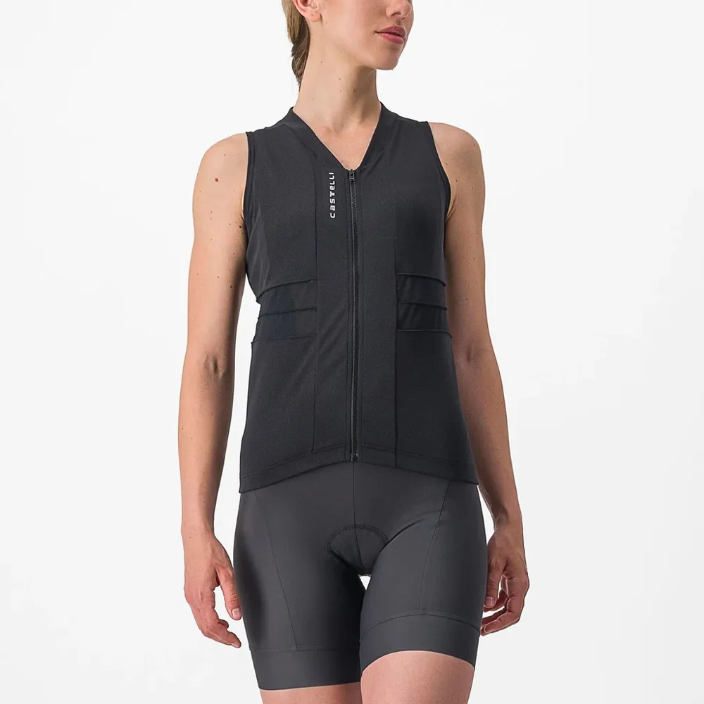 uPRISE Bikes Castelli Anima 4 Sleeveless Women's Jersey - Light Black/Ivory | Price match, 365 day return s, 18-Month Warranty, Finance Available & Free UK Delivery