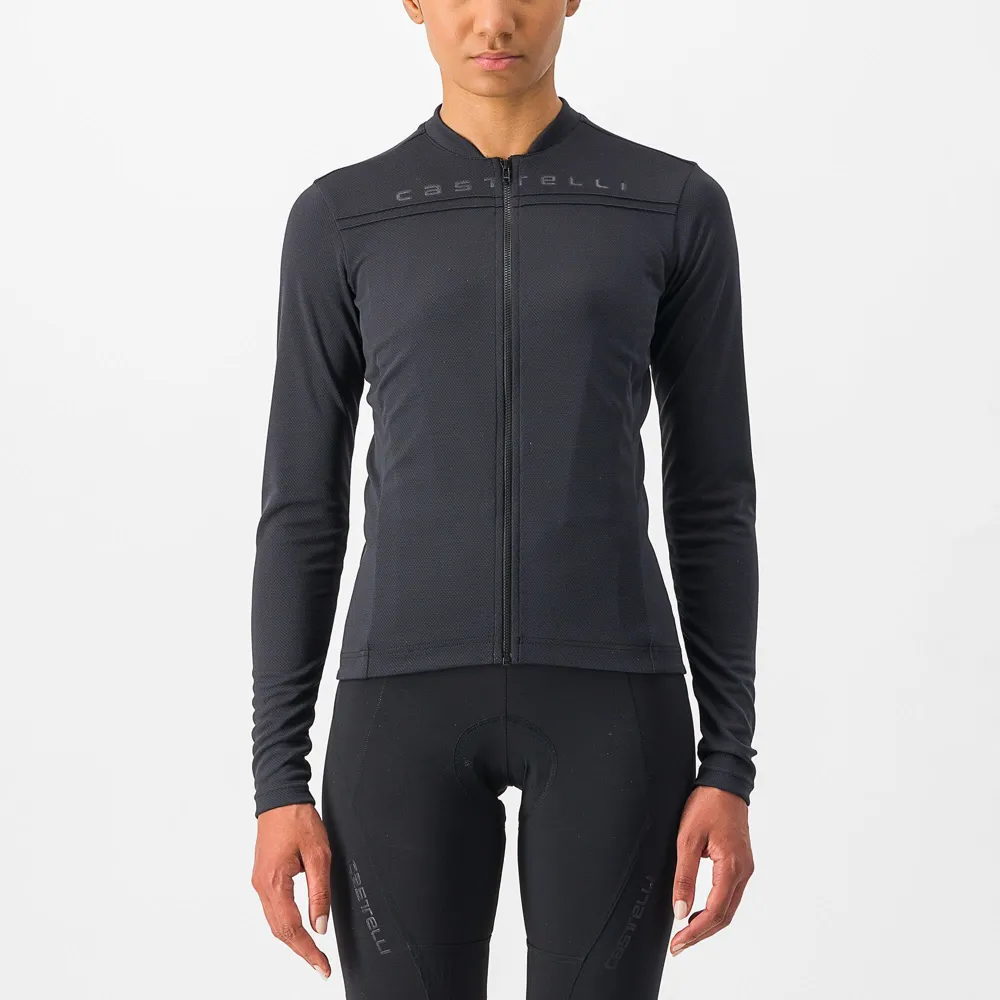 uPRISE Bikes Castelli Anima 4 Women's Long Sleeve Jersey - Light Black - XL | Price match, 365 day return s, 18-Month Warranty, Finance Available & Free UK Delivery