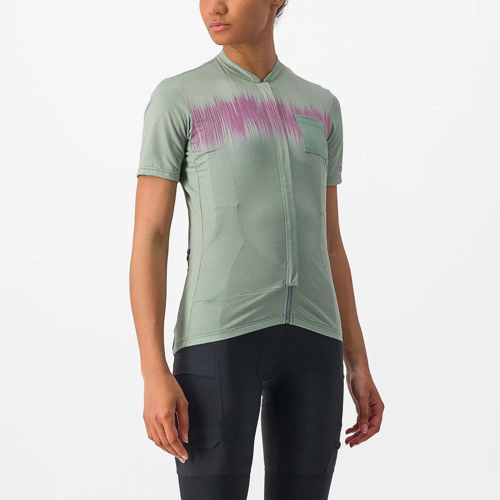 uPRISE Bikes Castelli Unlimited Sentiero 2 Women's Short Sleeve Jersey - Defender Green | Price match, 365 day return s, 18-Month Warranty, Finance Available & Free UK Delivery