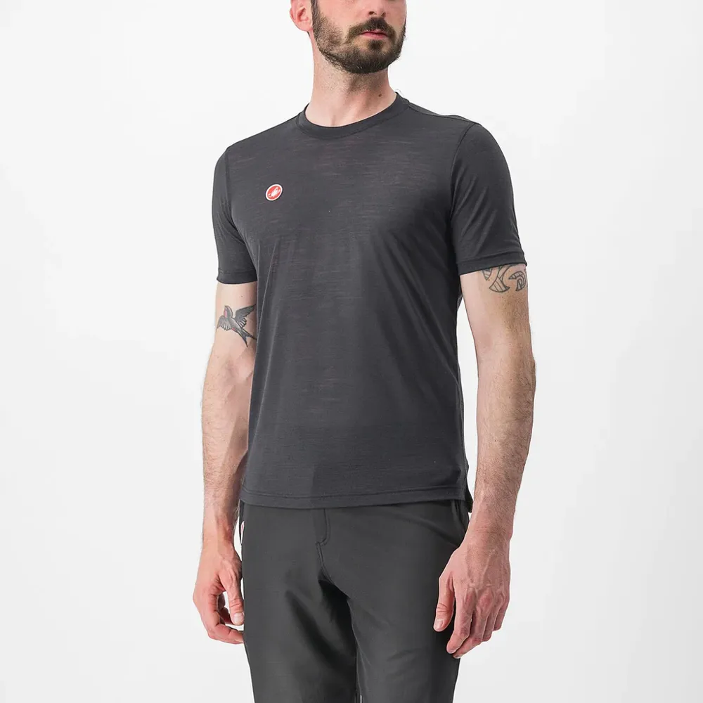uPRISE Bikes Castelli Merino Men's T-Shirt - Black | Price match, 365 day return s, 18-Month Warranty, Finance Available & Free UK Delivery